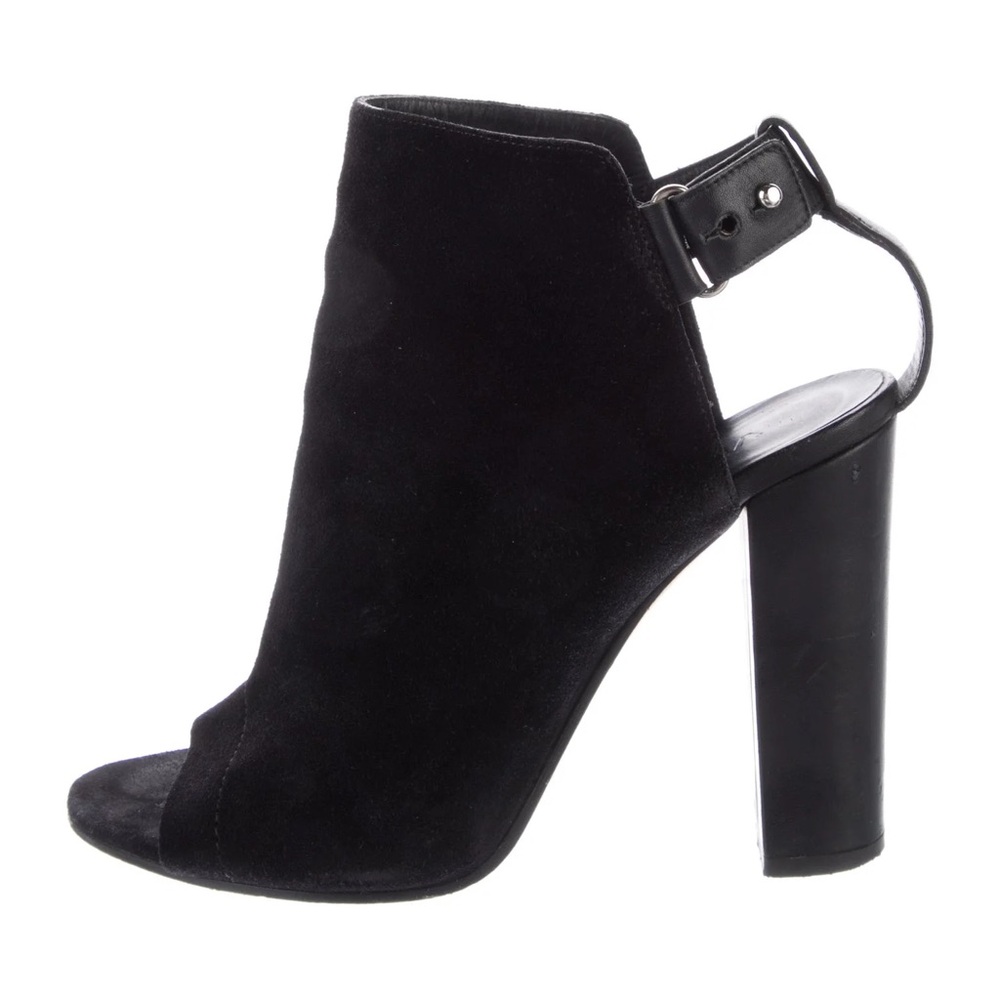 Vince Suede Block Heel Peep Toe Sandals